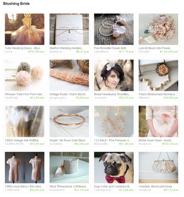 Here are some of my favourite blush pink handmade and vintage finds ideas